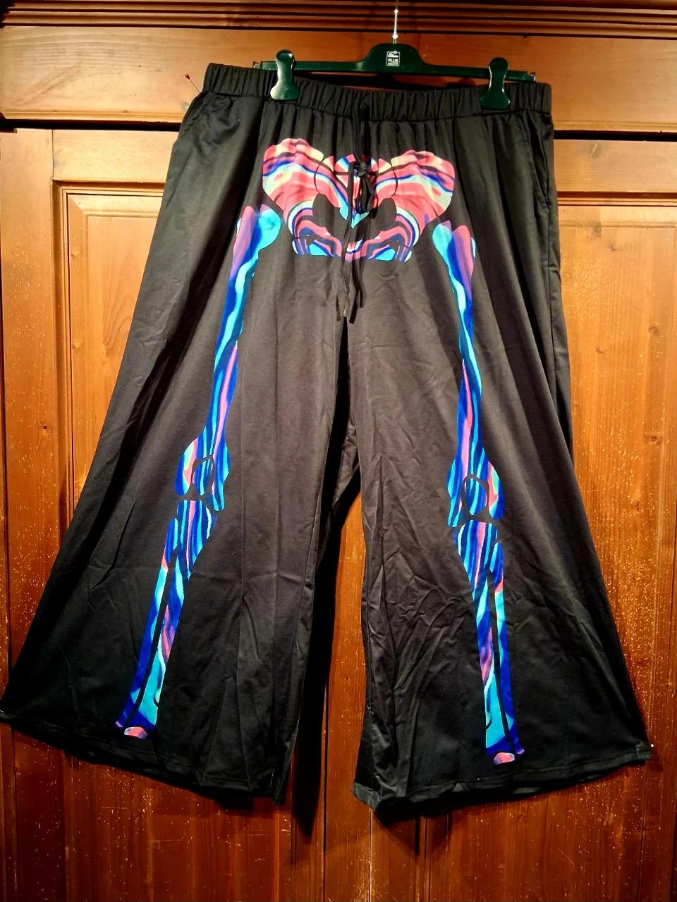 Cyber Goth broek skeletprint 52-56